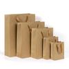 Premium Kraft Paper Tote Bags - Customizable Logo Gift Bags with Handles for Clothing Stores, Large Stock Available