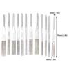 12pcs 3mm Shank Taper Machine Diamond Files for Reciprocating Grinding