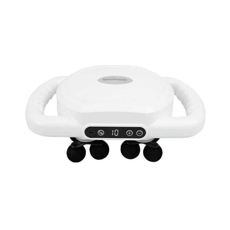 Handheld Percussion Muscle Massager Quiet Operate Ergonomic Handle 12 Head Deep Muscle Massager With 9 Speed Levels белый
