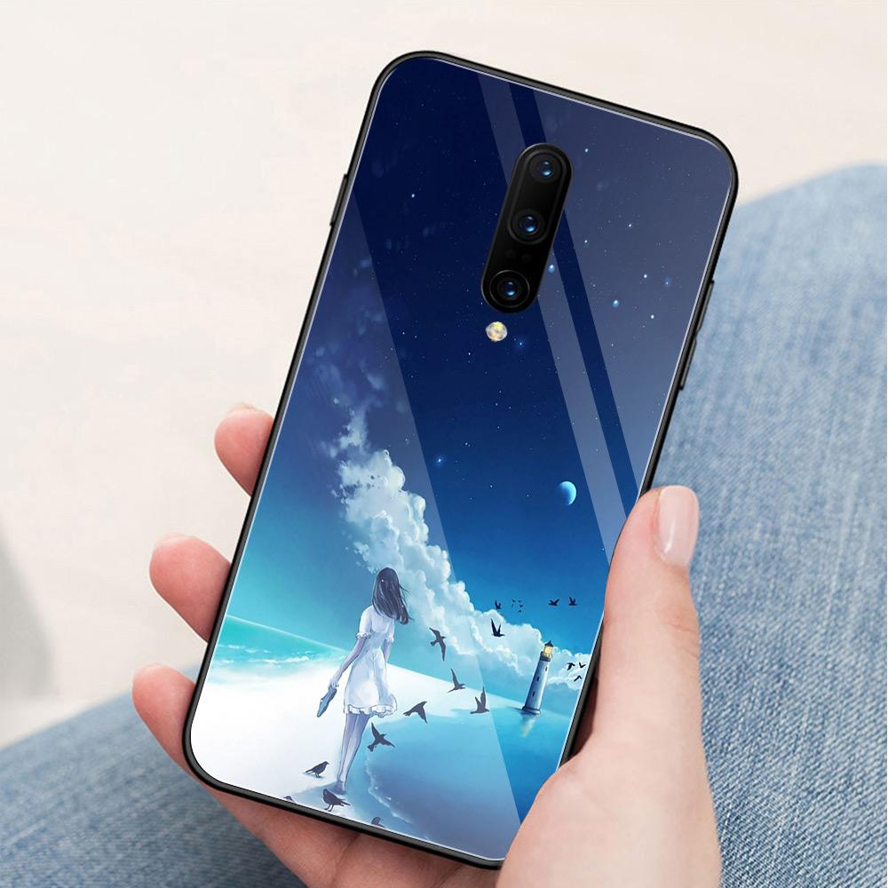 For Oneplus 7pro Case Glass Back Cover Fantastic Girl Oneplus 6t