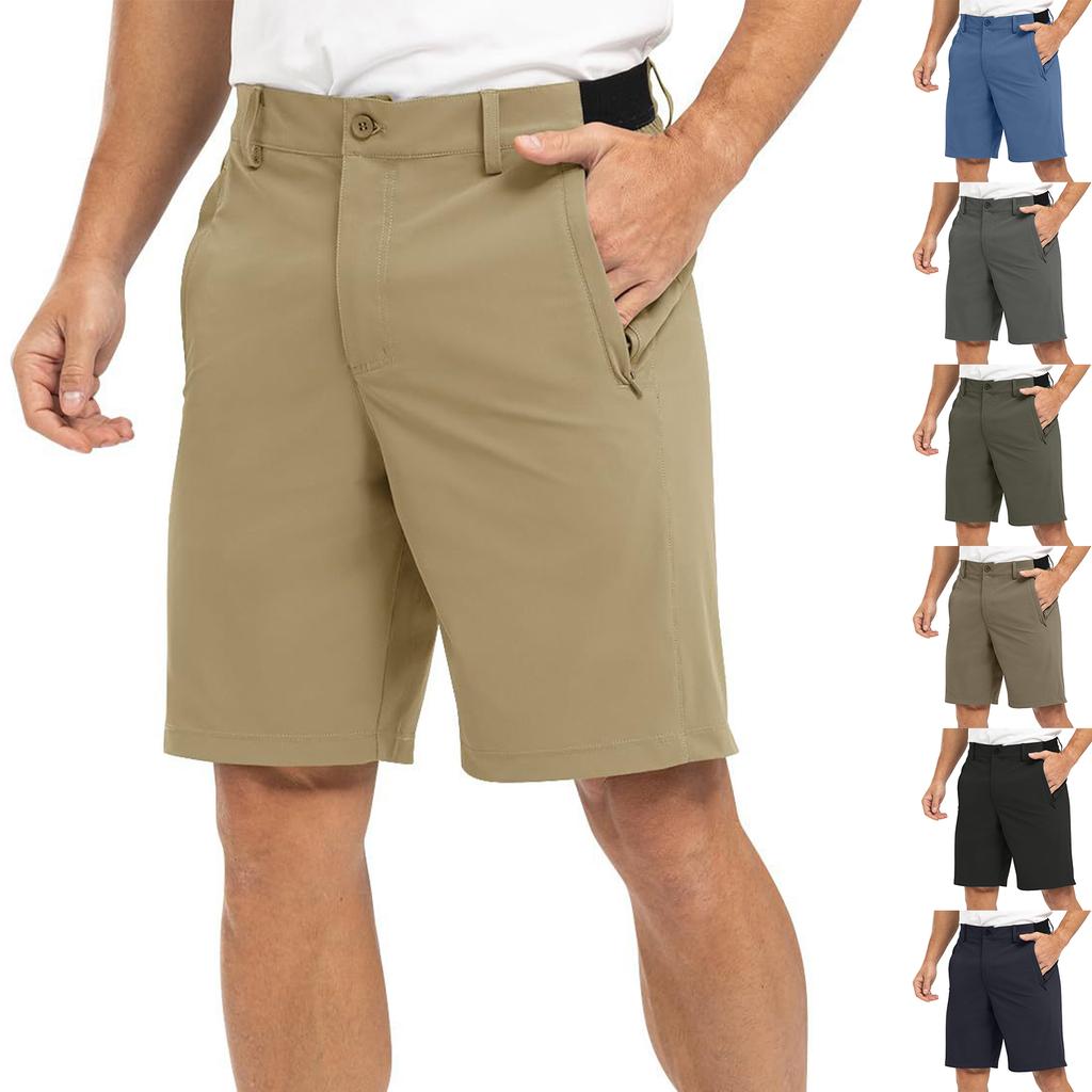 Herren Business Casual Golfer-Shorts Stretch Leichtgewichtige Sportshorts mit Taschen für Arbeit und Aktivitäten im Freien