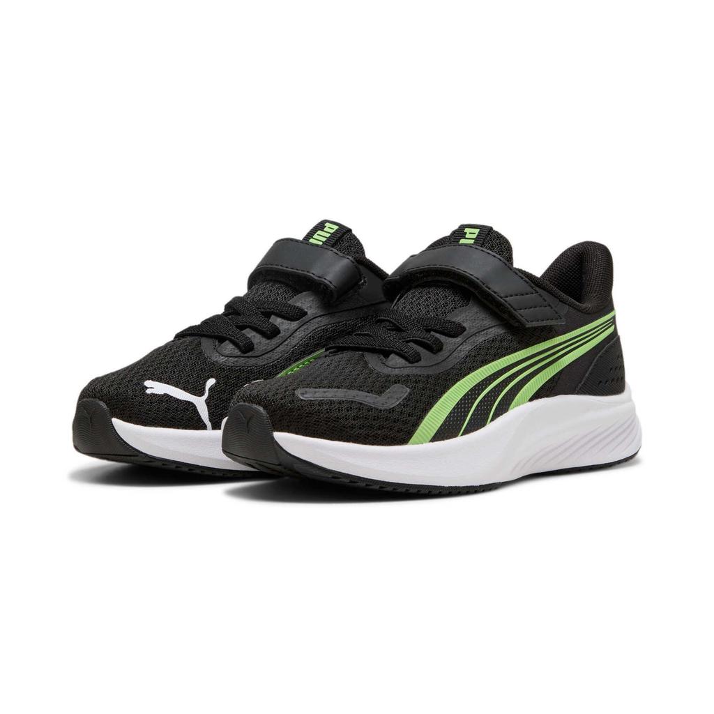 Puma Pounce Lite AC+ Little Kid Black Spring Fern Kids Sneakers White 311650-05