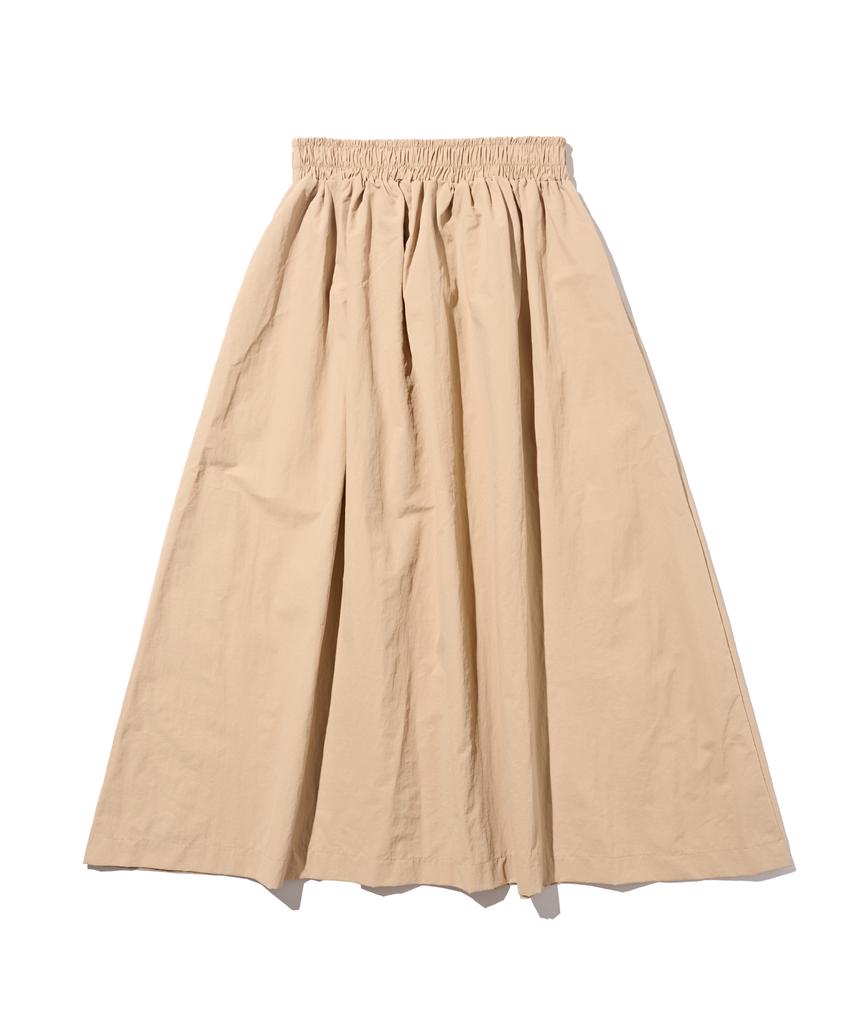 ROIDESROIS Summer Elastic Washer Long Skirt (Beige)