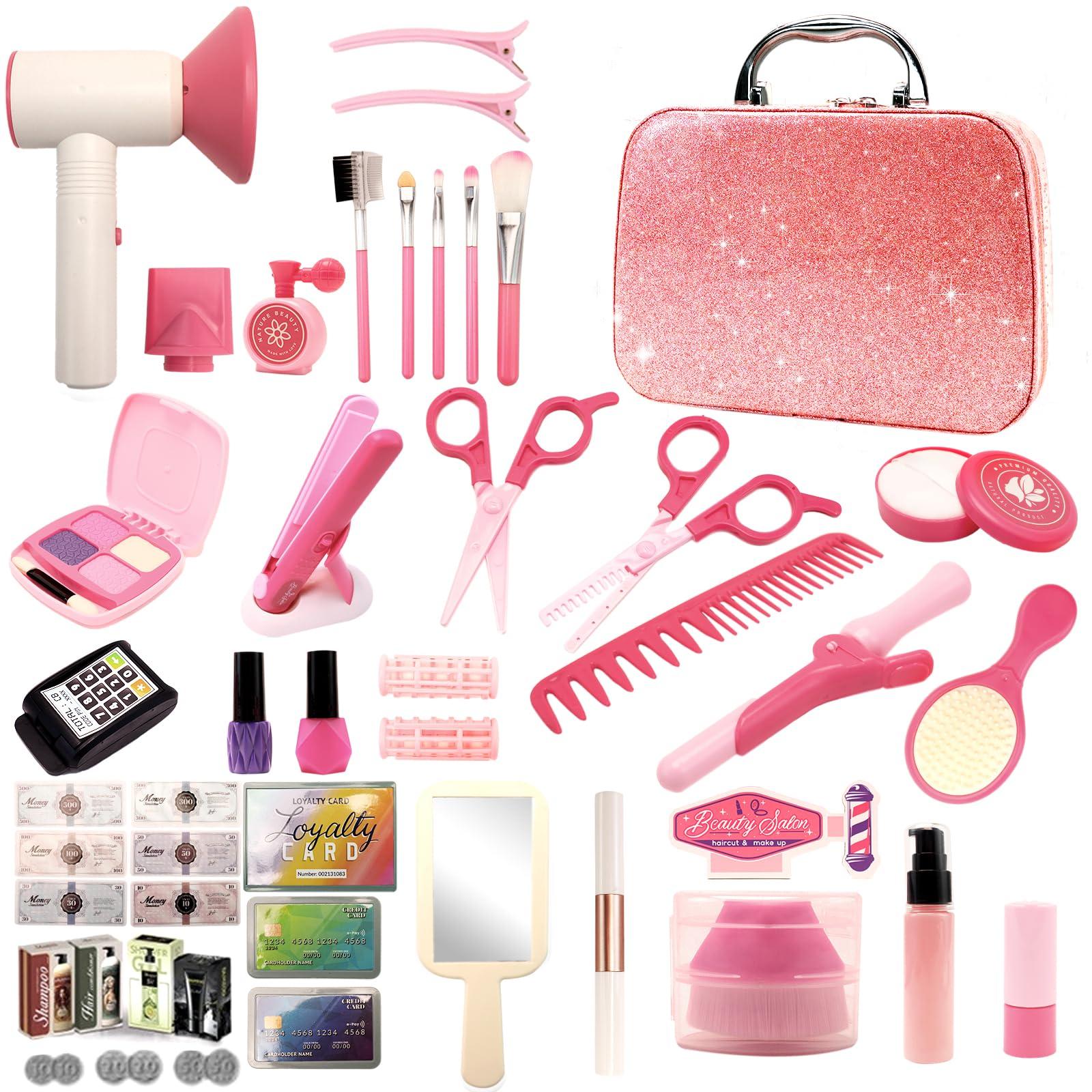 

CORPERTOYS Makeup Set for Pretend Play Hairdresser Toy with 43 Hair Salon Set with Hair Hair and Shop Perfect for Birthdays and Ages 3 and Up Girls,