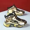 Neue Kinder Freizeit-Sneaker Mode Goldene Kinderschuhe Basketball Leder-Sneaker für Jungen Sportschuhe tenis infantil menino