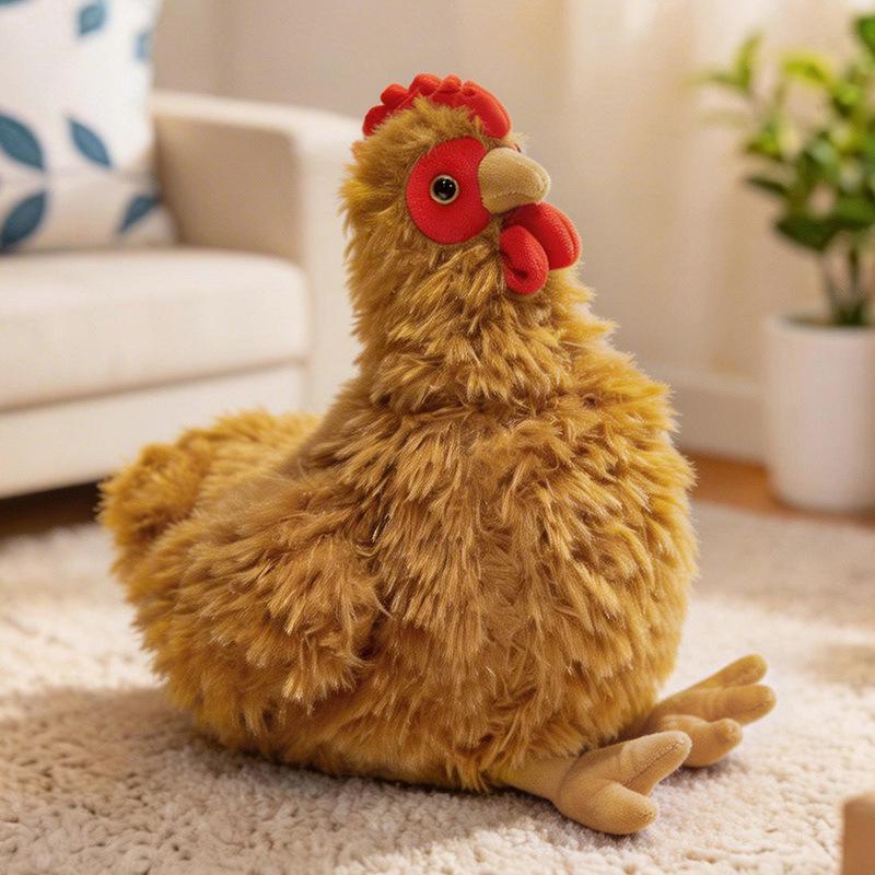 Grenzüberschreitende Simulations-Geflügel-Serie: Hahn, Henne, Truthahn, Schwarzes Huhn Plüschfiguren