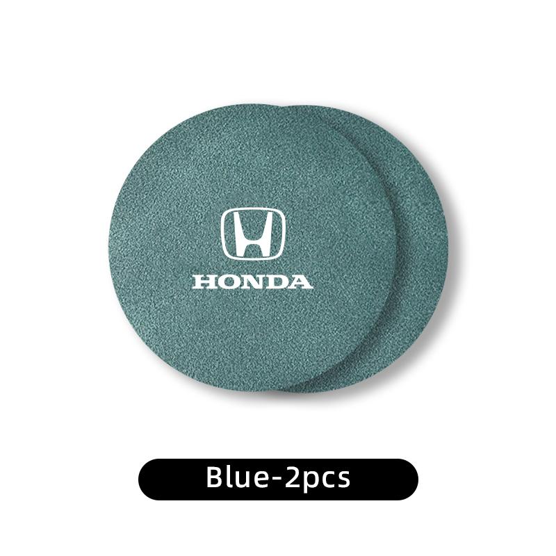 2PCS Car Coasters Water Cup Holder Anti-slip Mat Accessories For Honda Civic Fit Accord Odyssey City Pilot Jazz CRV HRV Insight qa6