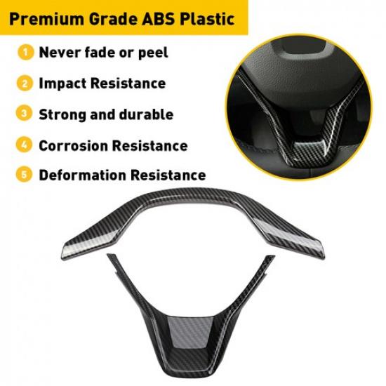 Carbon Fiber Style Steering Wheel Frame Cover Trim FOR HONDA ACCORD 2018- US