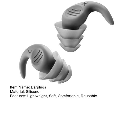 Earplugs for Sleeping Noise Cancelling Soft Reusable Silicone Earplugs Waterproof Noise Reduction Earplugs for Concert Swimming Study Loud Noise