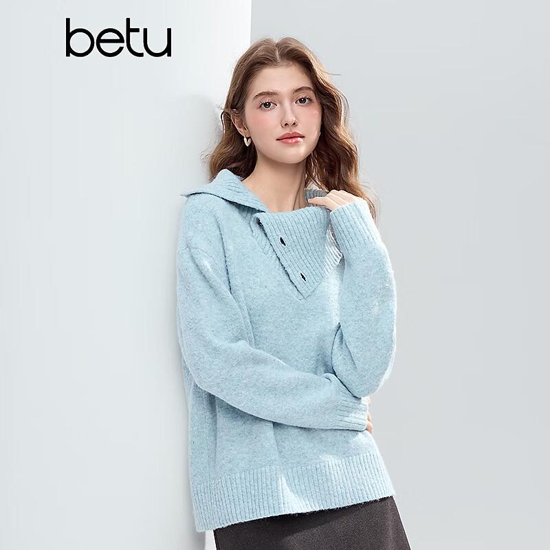 Betu Women s Convertible Collar Drop-Shoulder Sweater M