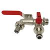 Industrial And Home Irrigation Zinc Alloy Garden Bibcocks Inlet 1 With Dual Bibcock 2 And Outdoor Nipple Outlet Faucet Balc B5H6
