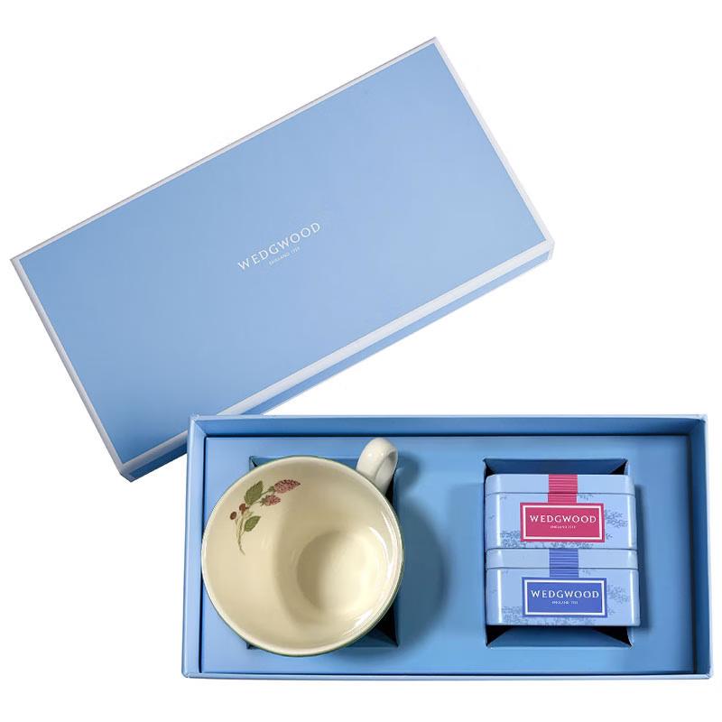 Wedgwood Joyful Holiday Raspberry Mug & Tea Caddy Gift Set