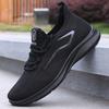 Breathable Lightweight Men's Knit Sneakers Slip Resistant Training Shoes for Running Basketball Black White Sports Shoes PU Sole