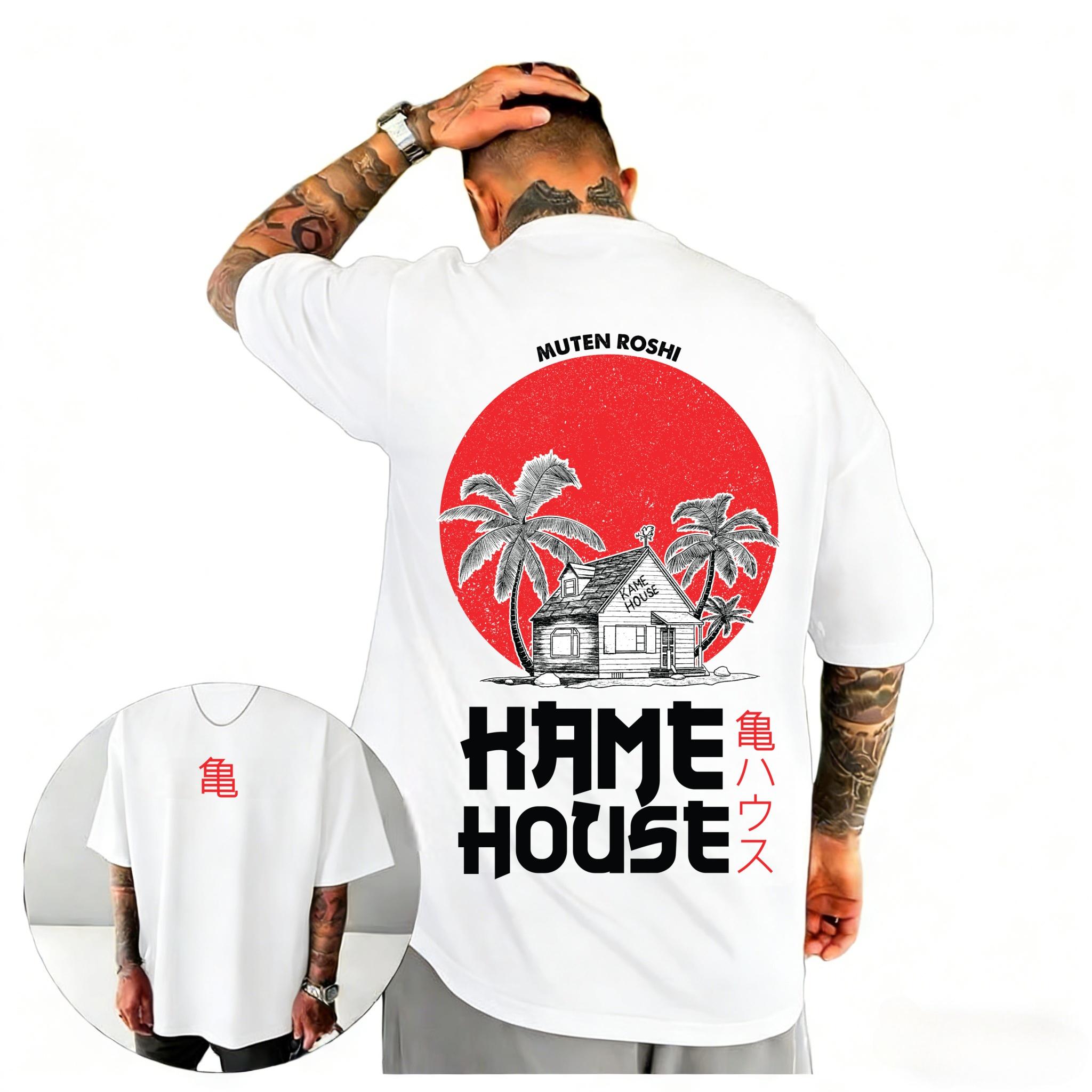 Dragon Ball Vintage Kame House Muten Roshi Printed Tshirt Mens and Womens Tshirt Mens Top Sport Tshirt 2026 Summer New Tee L