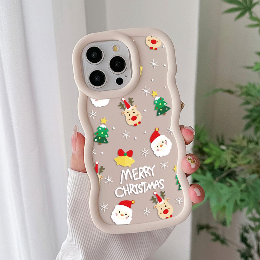 Santa Claus Elk Snowman Christmas Phone Case for Samsung S25 S24 S23 S22 S21 S20 FE Plus Ultra 4G 5G Soft Silicone Back Cover