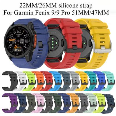Cinturino in Silicone Quick Fit 22 26mm per Garmin fenix 9 9Pro 51mm 47mm 8 E 7 7X 6 6X Pro 5X 5 Plus Cinturino per Orologio Forerunner 955 965 970 Tactix 8 Braccialetto