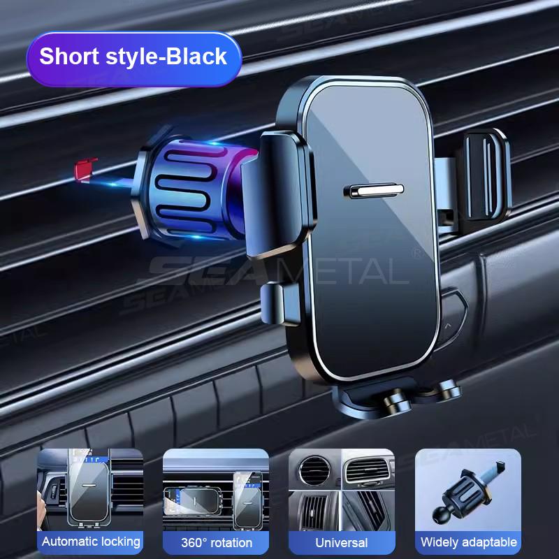 SEAMETAL Gravity Car Phone Holder Air Vent Upgrade Hook Clip Not Shake Adjustable 360 Rotation Vent Clip Car Phone Holder Mount
