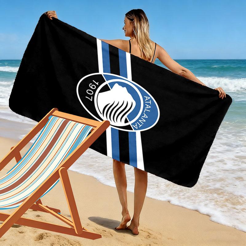 Atalanta BC Logo Print Beach Towel, Large Soft Quick Dry Towel for Beach Camping Swimming