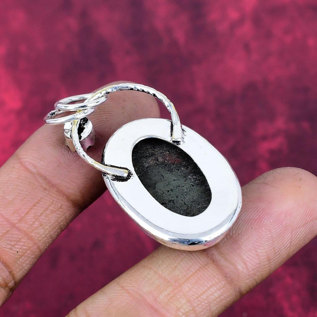 Nuummite & Black Spinel Pendant, 925 Sterling Silver Pendant Jewelry. Gift For Women Handmade Pendant Gemstone Jewelry