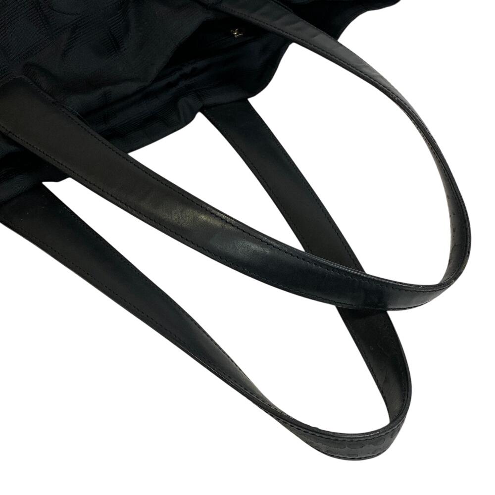 CHANEL Nylon New Travel Line Tote MM Tote Bag black Nylon Women Used