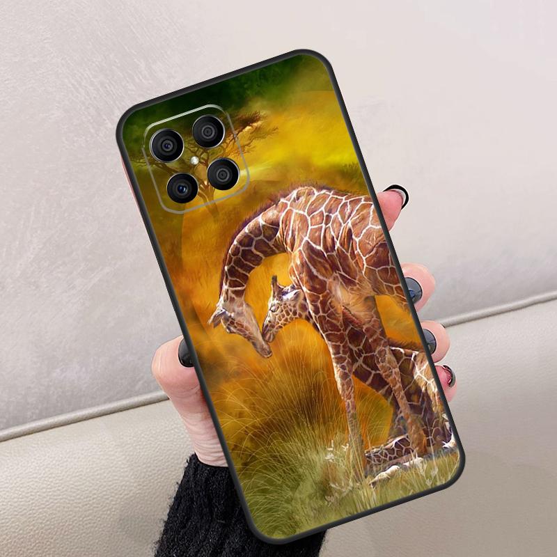 Cute Cartoon Giraffe For Honor Magic 7 6 5 8 Pro Case For Honor 200 Lite 400 70 50 X8c X8b X9a X9b X9c X9d Win RT