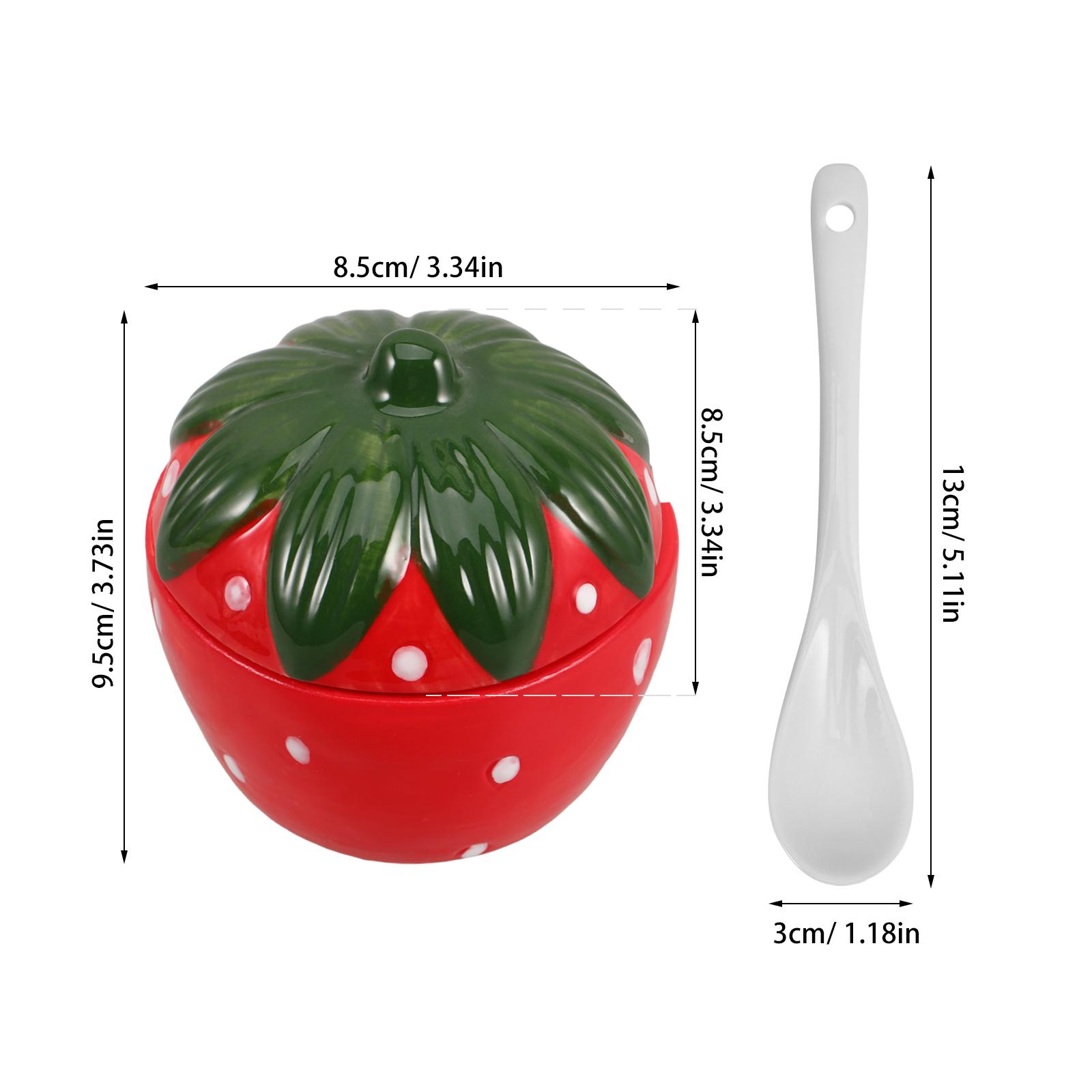 Multifunctional Ceramic Seasoning Jars Set Kitchen Spice Containers with Spoons for Salt Pepper and Other Spices