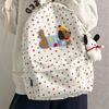Schoolbag Korean Original Ins Cartoon Cute Dachshund Backpack Casual Polka Dot Student Schoolbag Large Capacity Backpack Female