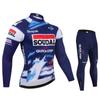 2026 Soudal Quick Step Team Set Maglia Autunnale Ciclismo Uomo Abbigliamento Bici Manica Lunga Uniforme Bicicletta MTB Maillot Ropa Ciclismo