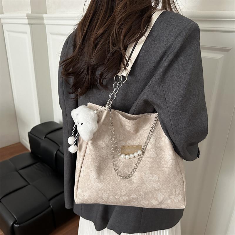 Large Capacity Bag Women's 2025 New Fashion Chain Shoulder Bag To Work Commuting Students Class Tote Bag