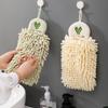 Cute Chenille Soft Hand Towels Home Super Absorbent Eco-Friendly Wipe Cloth with Hanging Loops for Kitchen Bathroom
