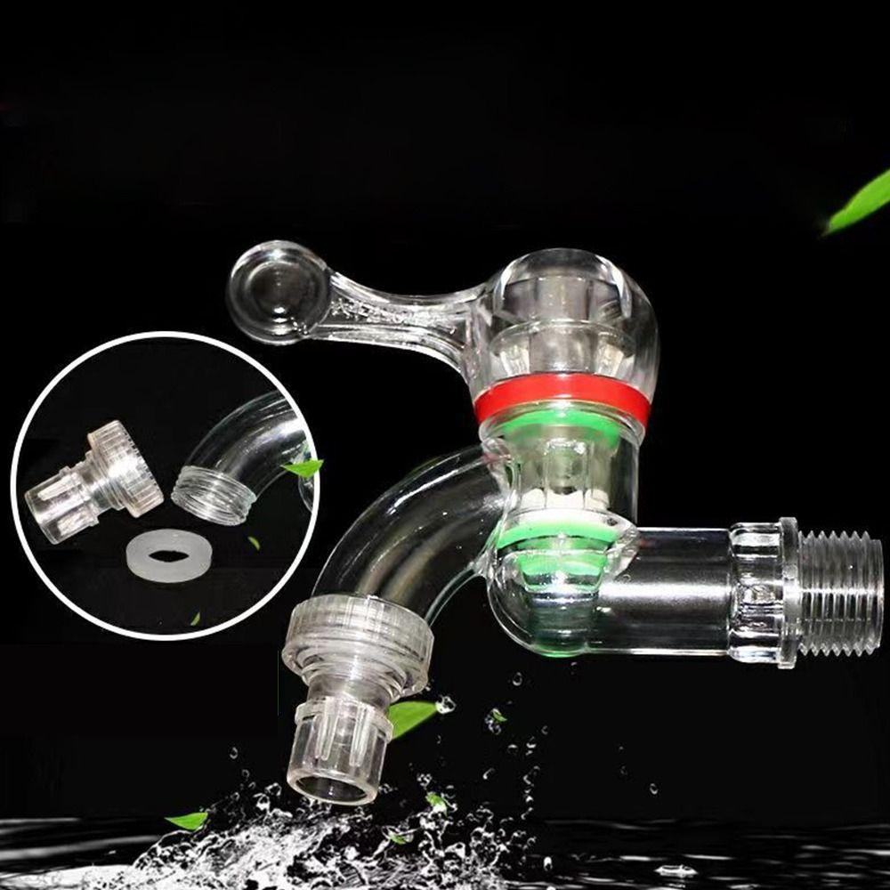 

Plastic Water Tap Water Switch Water Valve NEW Transparent Faucet for Kitchen 25mm