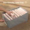 Denim Foldable Clothing Storage Box Drawer Style Organizer for Home Closet Underwear Storage Basket Fabric Divided Box