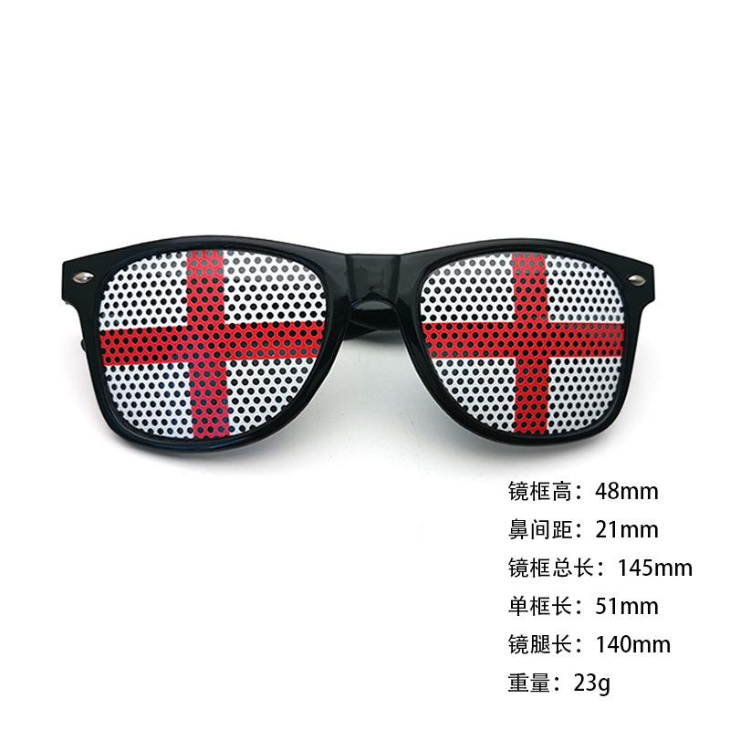 World Cup sunglasses football flag pinhole sticker 2140 printed logo independence day printed rice nail sunglasses