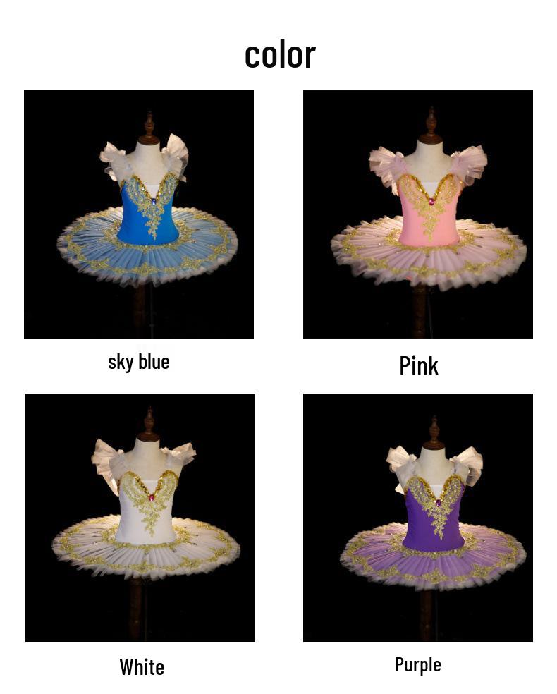 Rochie tutu de balet pentru fete: Rochie cu bretele spaghete și fustă din tul, costum de dans Micul Lebed pentru copii mici