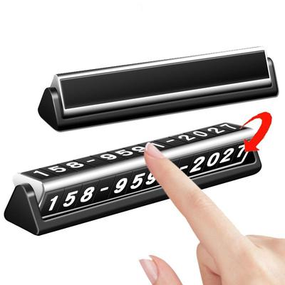 Car Parking Card Luminous Phone Number Plate Stickers Night Light Temporary Car Park Stop