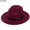 Klassischer Britischer Fedora Hut Herren Damen Imitation Wolle Winter Filzhüte Mode Jazzhut Chapeau Großhandel
