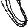 Black Pearl-style classic French high-end niche black agate necklace, collarbone chain, understated and simple