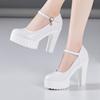 Women Mary Jane High Heel Pumps Black Dress Party Wedding Office Shoes Big Size 32-43