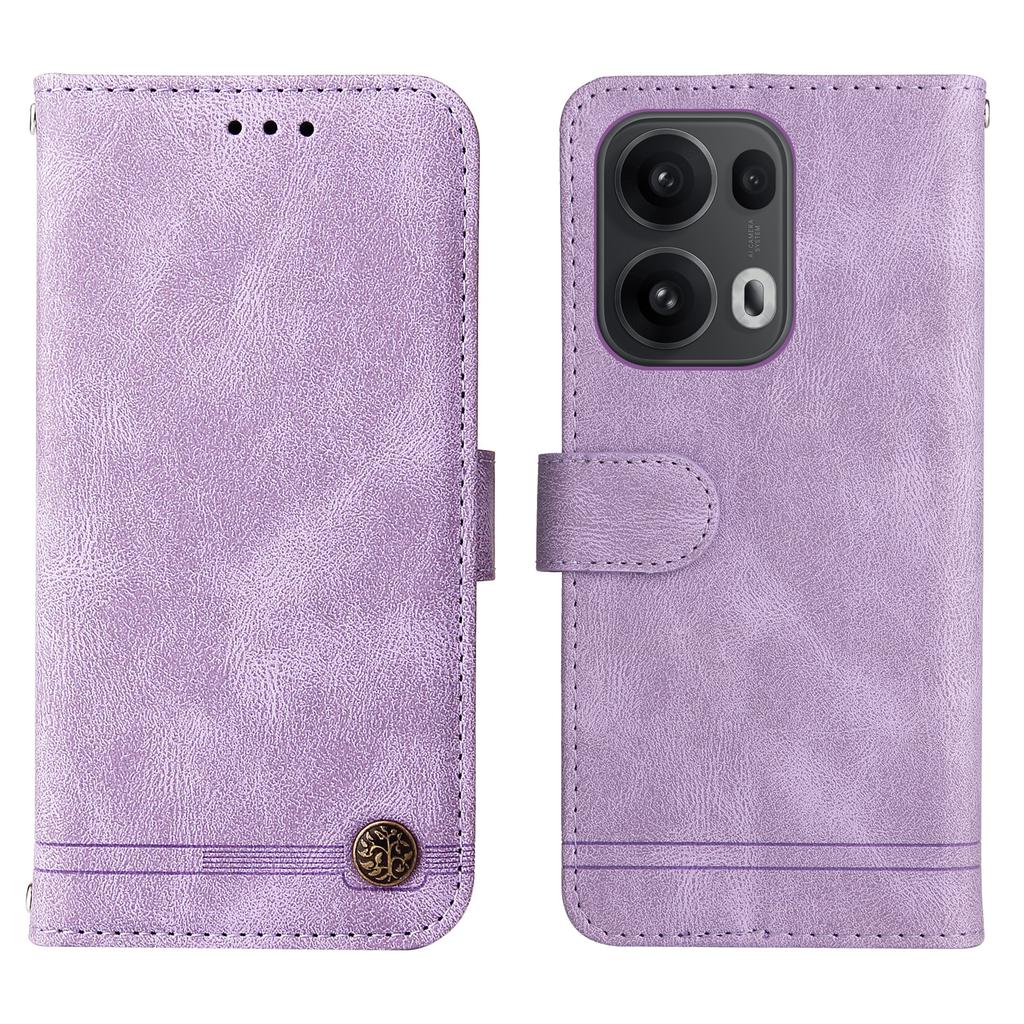 For Oppo Reno14 Pro 5G (China)/Oppo Reno13 Pro 5G/Oppo Reno14 Pro 5G (Global) Leather Wallet Cases Skin Touch Phone Cover Stand with Strap