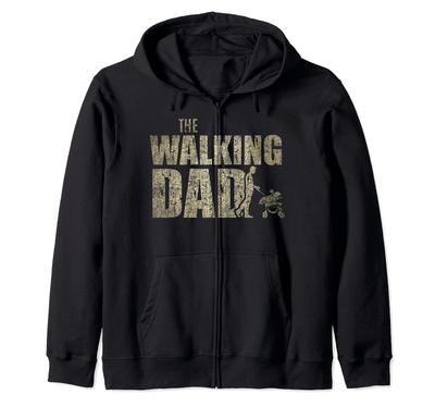 Walking Dad Funny New Dad Gift for Christmas, Father's Day, Zip-Up Hoodie