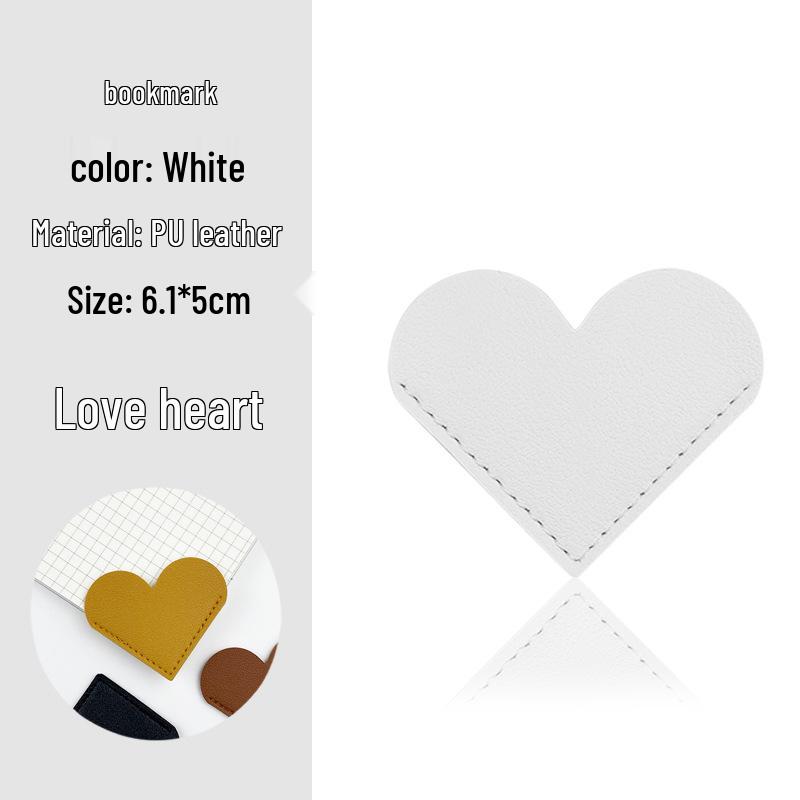 Customizable Heart-Shaped Leather Bookmarks: Variety of Styles and Colors Available