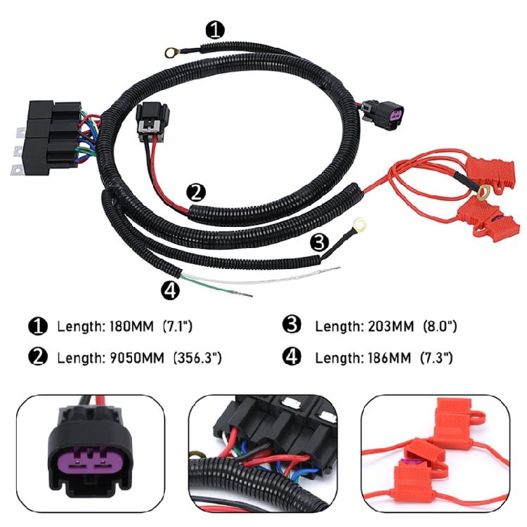 Electric Double Fan Control Harness Connector for 1999-2006 7L5533A226T Durable