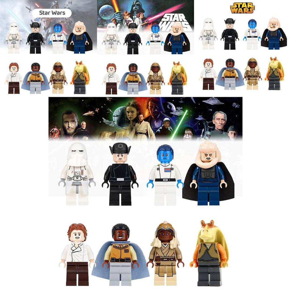 Star Wars Jar Jar Binks Minifigure Building Blocks Abs Plastic Construction