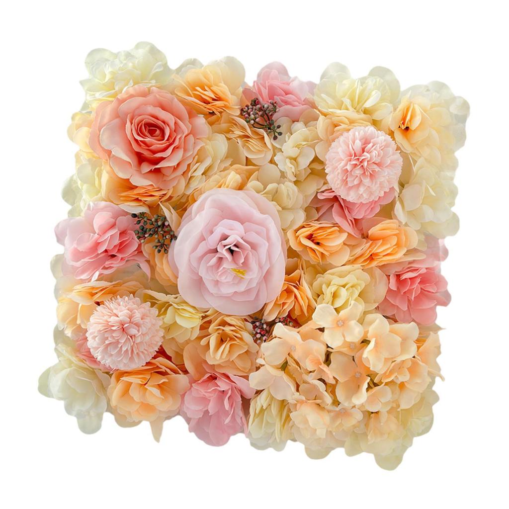 Flower Wall Panel Romantic Banquet DIY Background 13.78inchx13.78inch Table Runner Decor for Wedding Event Stage Ceremony Home