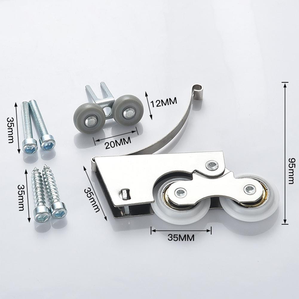 1 Set Sliding Door Roller Hardware Slide Doors Pulley 2 Wheels Silence Bearing Wardrobe Door Hanging Wheels