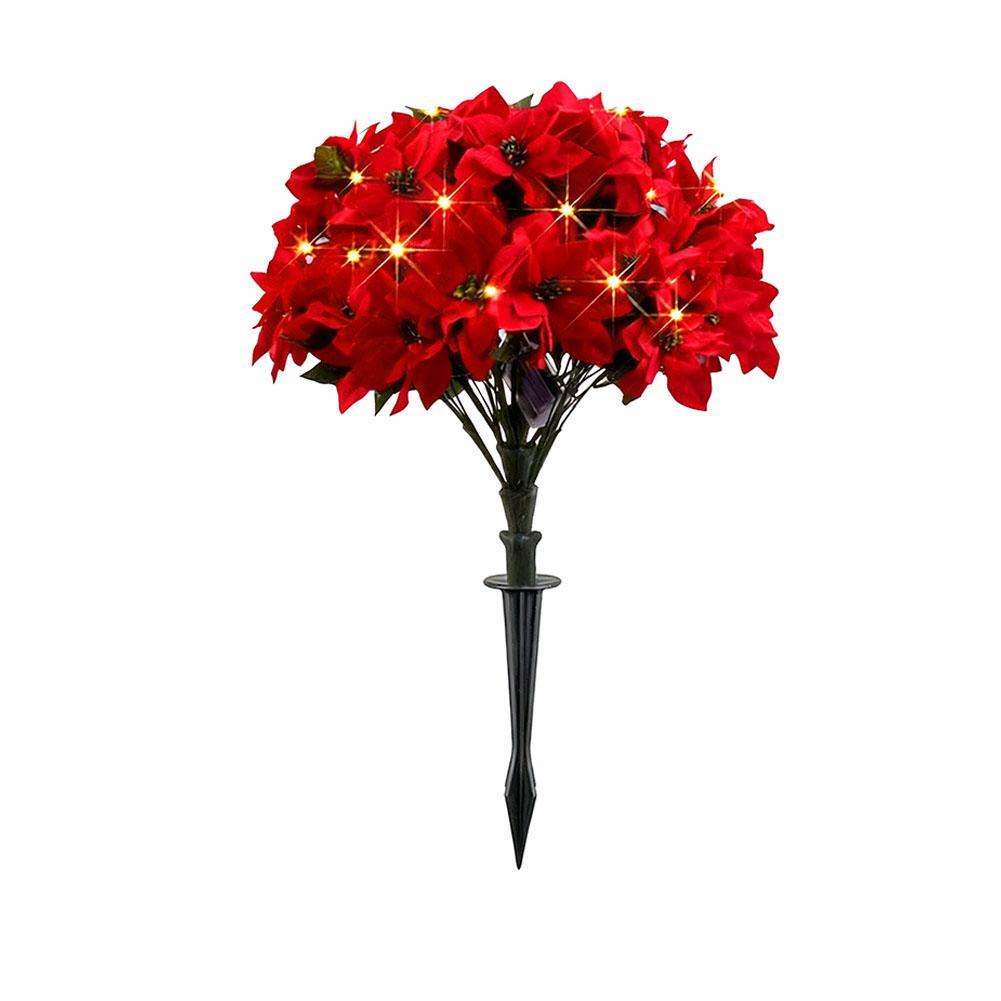 

Gorgeous Artificial Red Christmas Flowers Poinsettia Indoor Outdoor Courtyard Porch Decoration