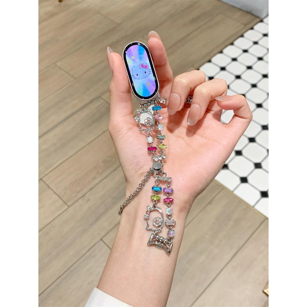 

Diamond Cat Metal Luxury Sparkling Cute Bracelet for Xiaomi Band 8 9 10 Female Strap