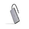 Docking Station - NANO CABLE - Tipo-C 10.16.4612 - 12-in-1 - HDMI 4K - USB-C PD - Grey Aluminium