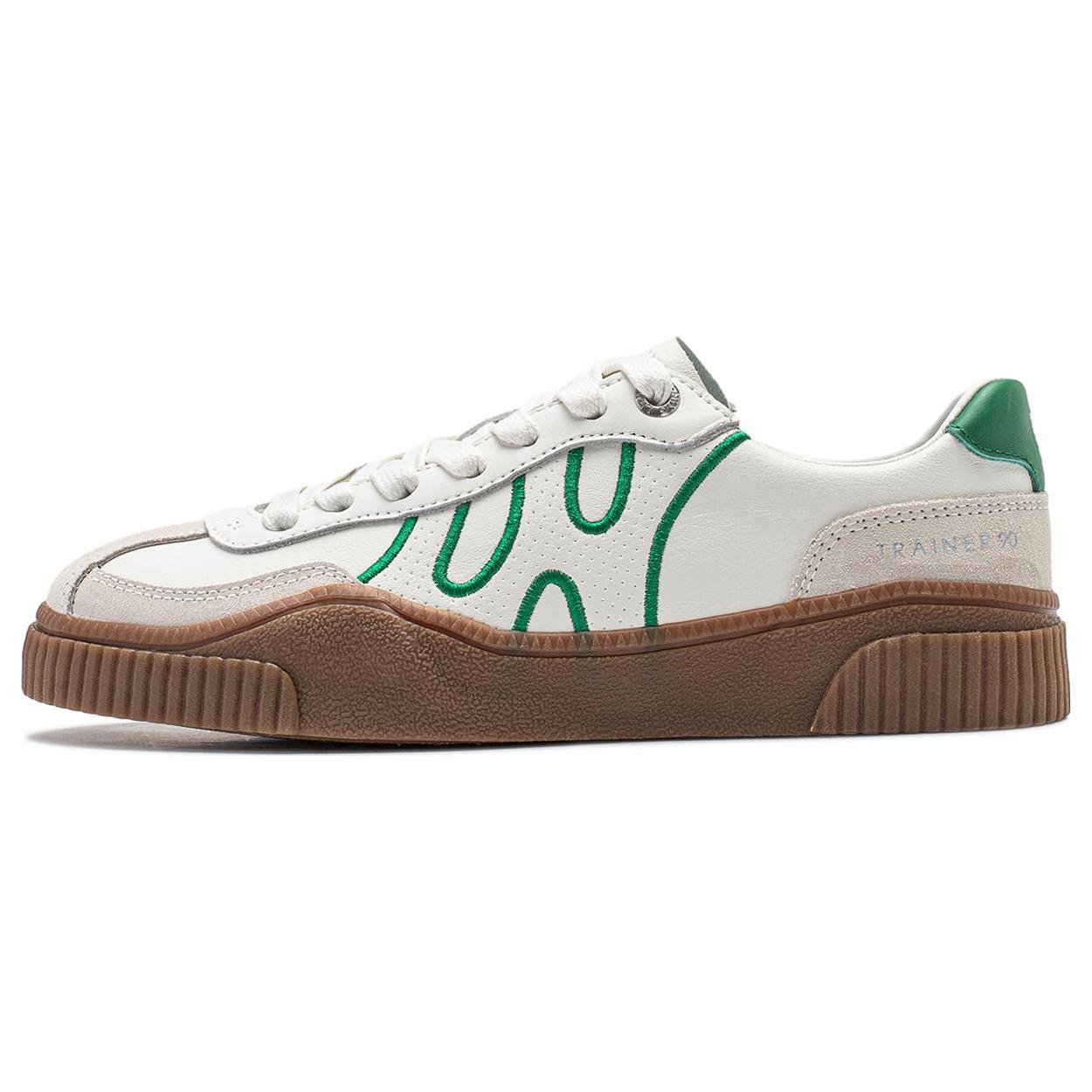 

Li Ning V2 Abrasion Resistant Low top Trendy Board Shoes Women s White Green AGCT394-2 38