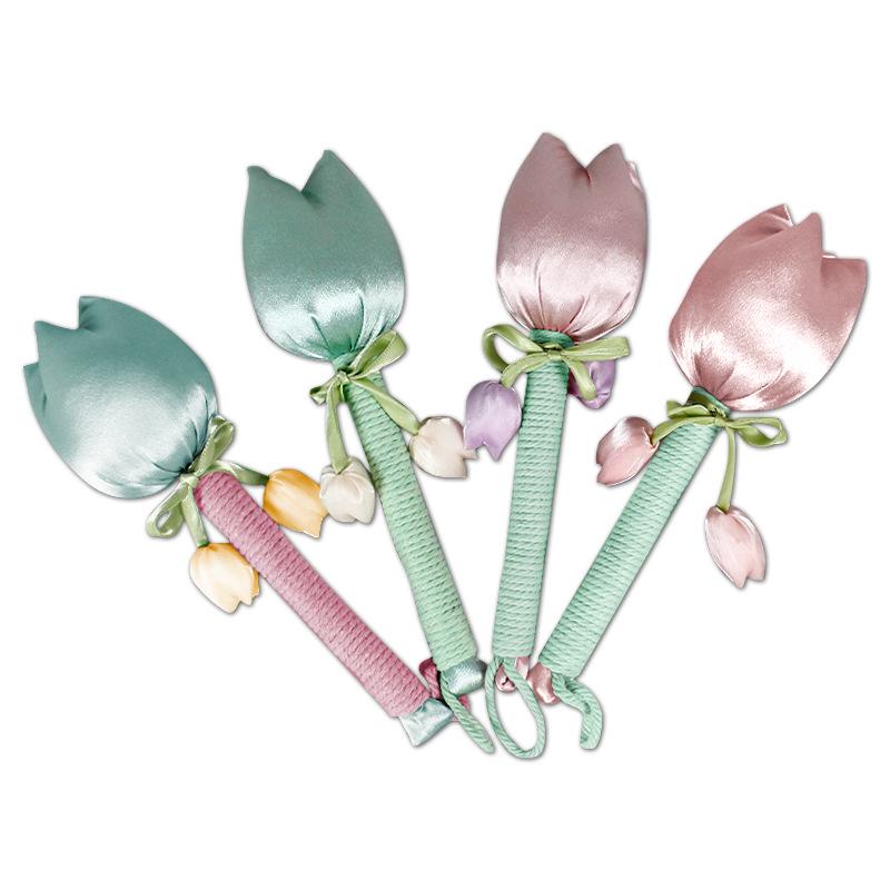 Brocade Tulip Mugwort Health Hammer: Exquisite Meridian Massage Hammer, Perfect Gift for Girls.